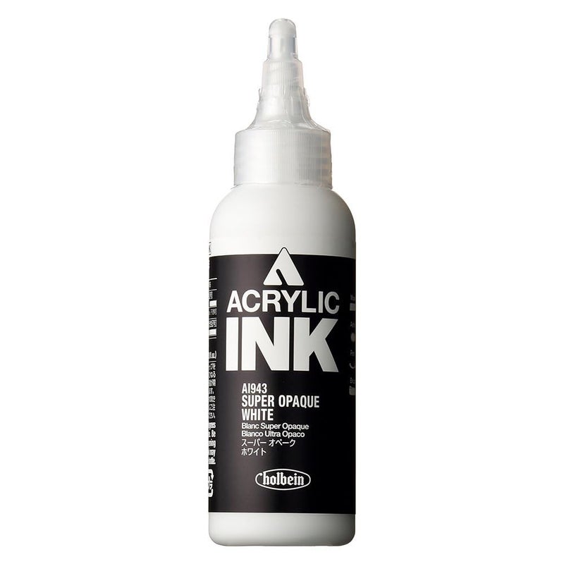 Holbein Acrylic Ink - Super Opaque White 100ml - Image 1